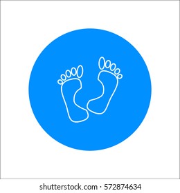 human foot, footprint, icon
