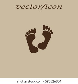 human foot, footprint, icon