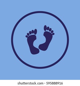 human foot, footprint, icon