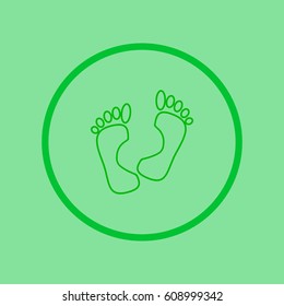 human foot, footprint, icon