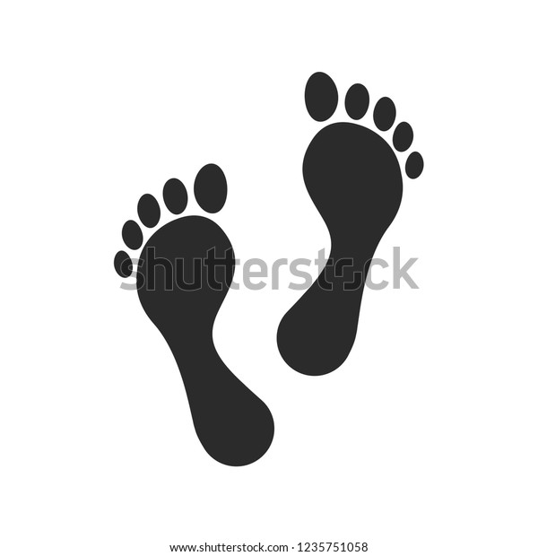 Human Foot Footprint Path Footprints Vector Stock Vector (Royalty Free ...