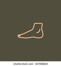 Human foot icon, 