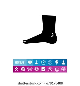 Human foot icon