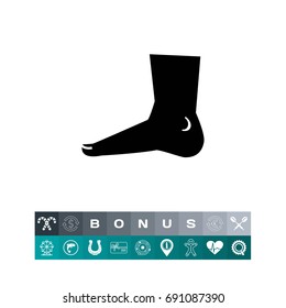 Human foot icon