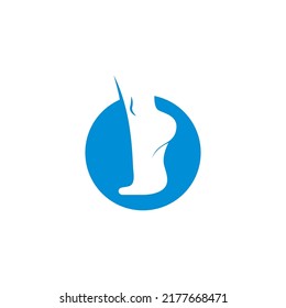 Human foot icon logo design illustration vector