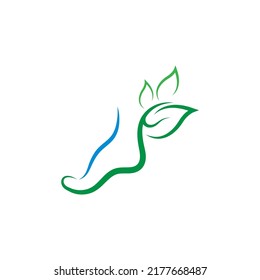Human foot icon logo design illustration vector