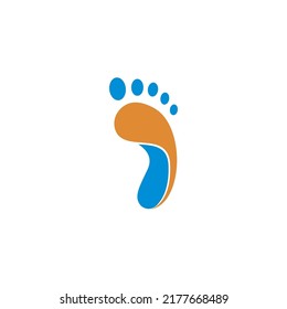 Logo-Design des menschlichen Fußes, Vektorgrafik