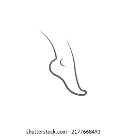 Human foot icon logo design illustration vector