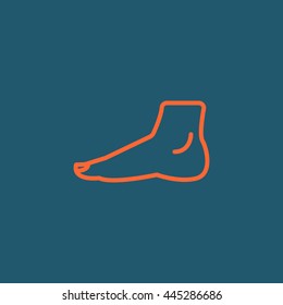  Human foot icon vector, 