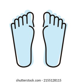 Human foot icon, vector illustration