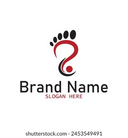 human foot icon vector illustration template design