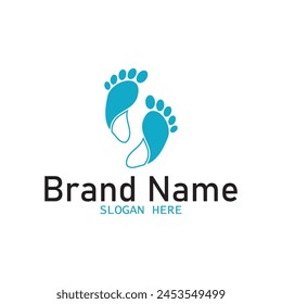 human foot icon vector illustration template design