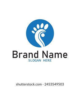 human foot icon vector illustration template design
