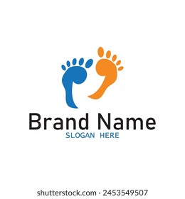 human foot icon vector illustration template design