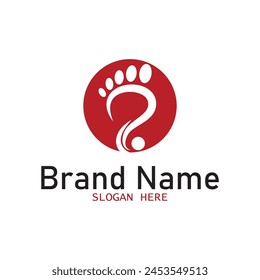 human foot icon vector illustration template design