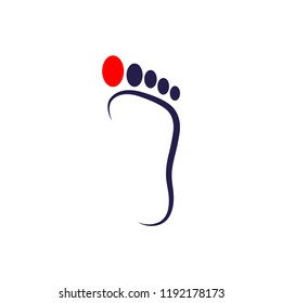 human foot logo icon design template vector