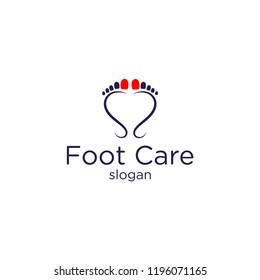human foot logo icon design template vector