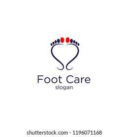 human foot logo icon design template vector