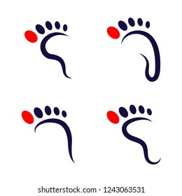 human foot logo icon design template vector