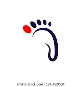 human foot logo icon design template vector