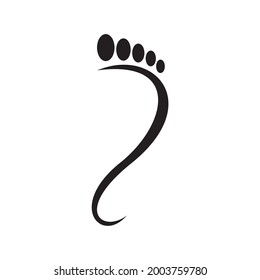 human foot logo icon design