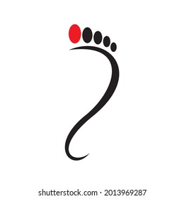 human foot logo icon design