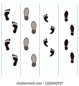 Human foot Marks- Men & Women