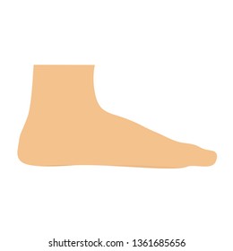 Human foot person vector icon illustration. Leg step imprint silhouette body design isolated. Sole anatomy sign man