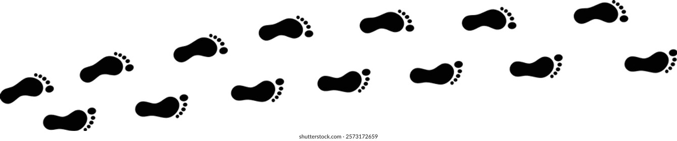 Human foot Print Icon with Editable Stroke for Creative Designs