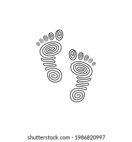 Human foot print icon vector illustration