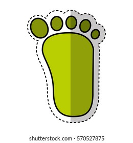 human foot print isolated icon vector illustration design
