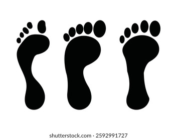 human foot print set design