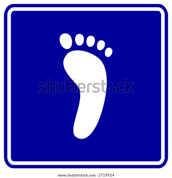 Human Foot Print Sign Stock Vector (Royalty Free) 2719924 | Shutterstock