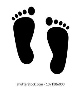 Human foot print vector design illustration isolated on white background