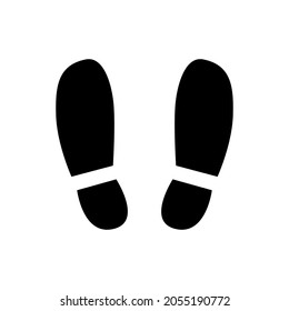 Human foot print vector simple shoes.