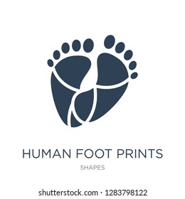 human foot prints icon vector on white background, human foot prints trendy filled icons from Shapes collection, human foot prints vector illustration