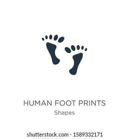 Human foot prints icon vector. Trendy flat human foot prints icon from shapes collection isolated on white background. Vector illustration can be used for web and mobile graphic design, logo, eps10