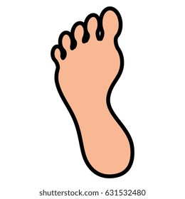 Human foot silhouette