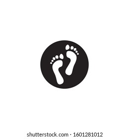 Human foot soles shape, vector symbol
