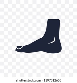 Human Foot transparent icon. Human Foot symbol design from Human Body Parts collection.