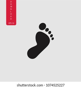 Human foot vector icon
