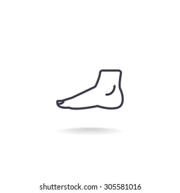 Human foot vector icon 