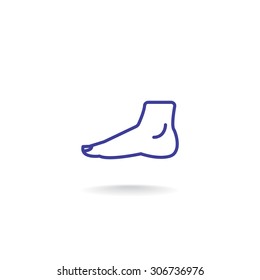 Human foot vector icon 