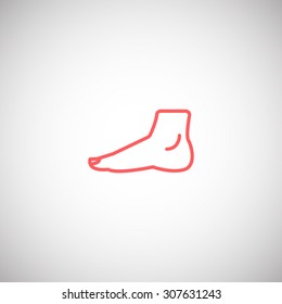Human foot vector icon 
