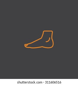 Human foot vector icon 