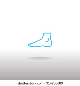 Human foot vector icon 