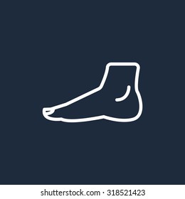 Human foot vector icon 