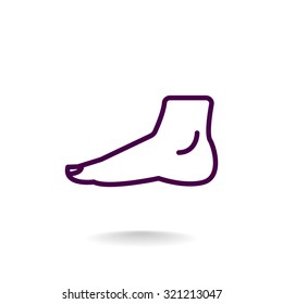 Human foot vector icon 