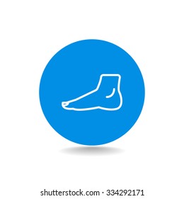 Human foot vector icon 