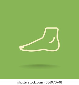 Human foot vector icon 